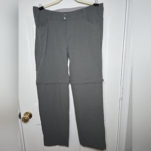 Columbia Ladies Size 14 Gray Omni Shield Water Repellant Zip Off Pants